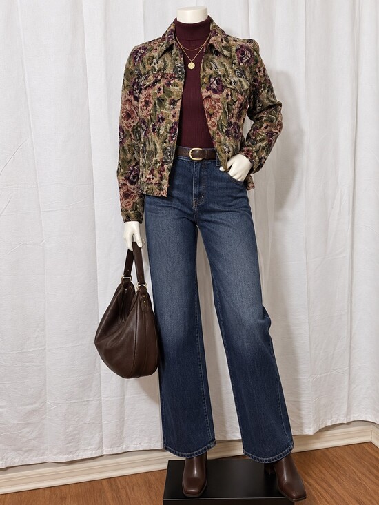Caribbean Joe Jackets & Blazers - Caribbean Joe Floral Tapestry Jacket Small Cottagecore Boho Like New